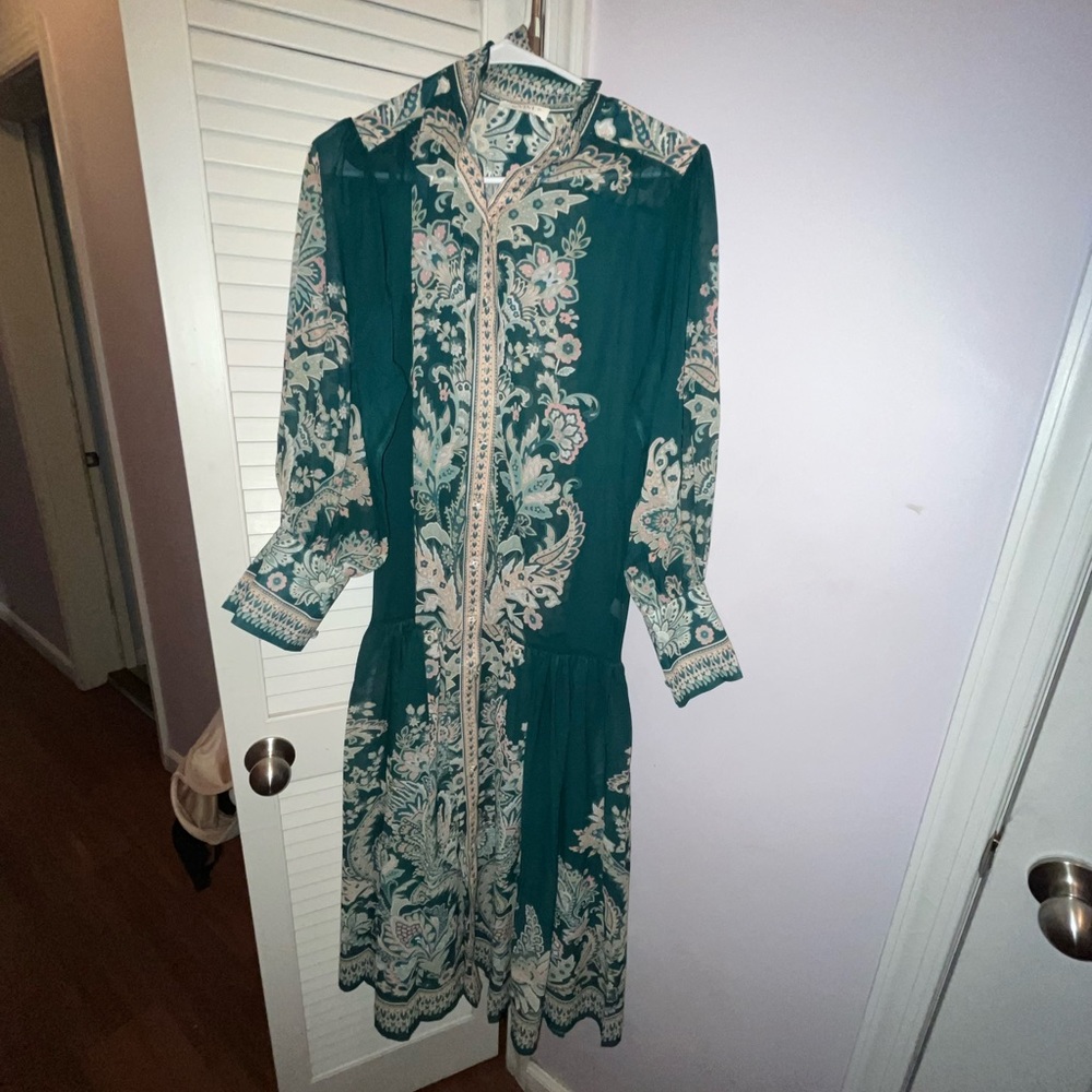 Shear dress with belt